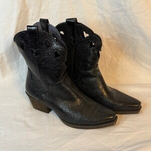 Circus NY Sam Edelman Womens Western Boot sparkle black festival concert 8.5